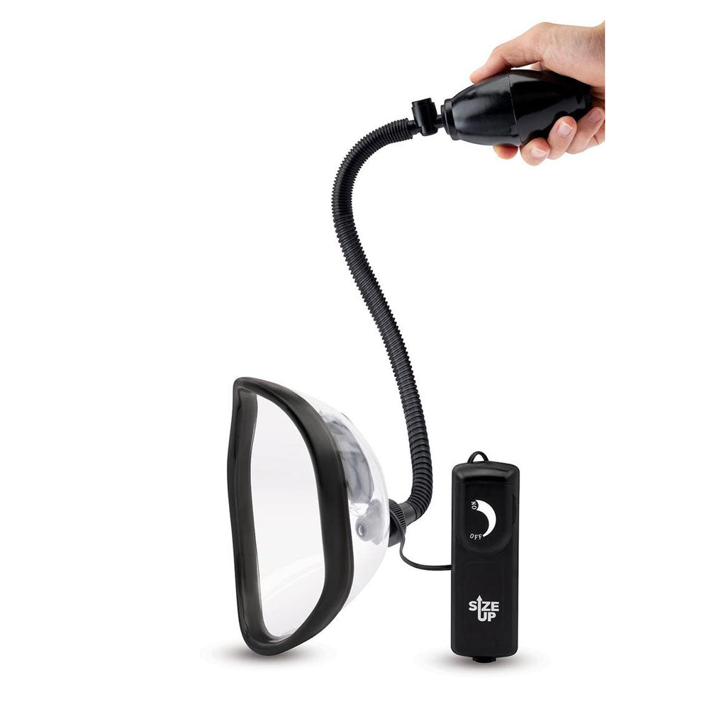 Size Up Vibrating Pussy Pump - Clear Vagina Pump