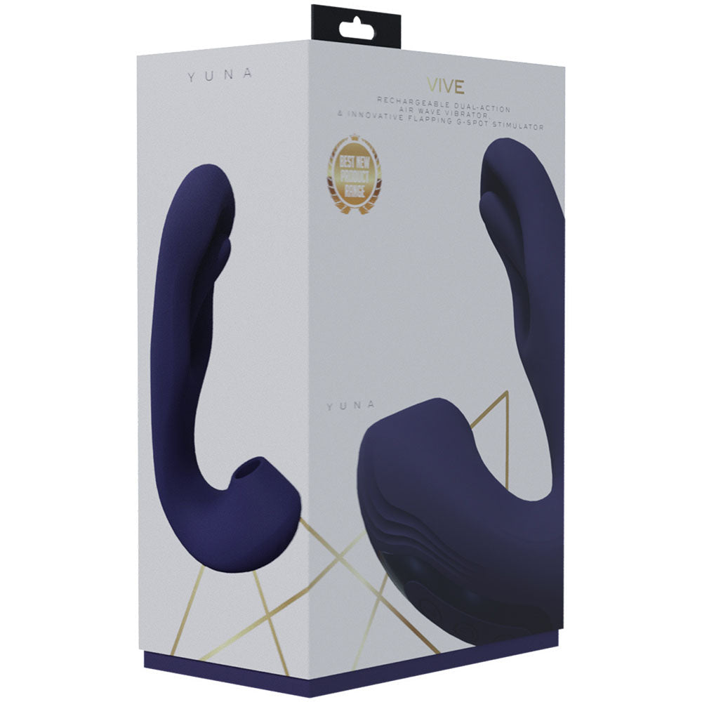 VIVE Yuna Flapping Tongue Suction Vibrator  - Purple