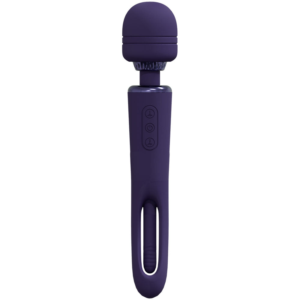 VIVE Kiku Flapping Tongue and Wand Vibrator - Purple
