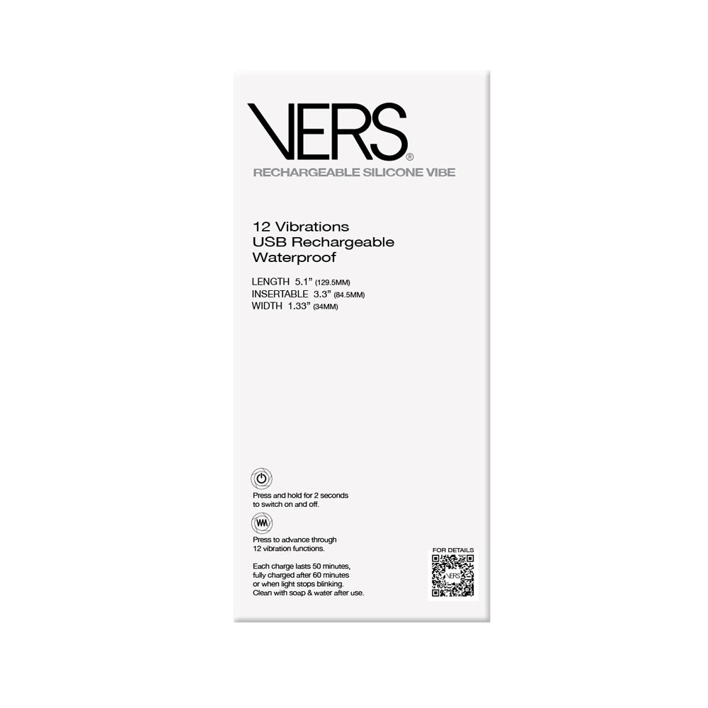VERS Rechargeable Silicone P-Spot Vibe Butt Plug