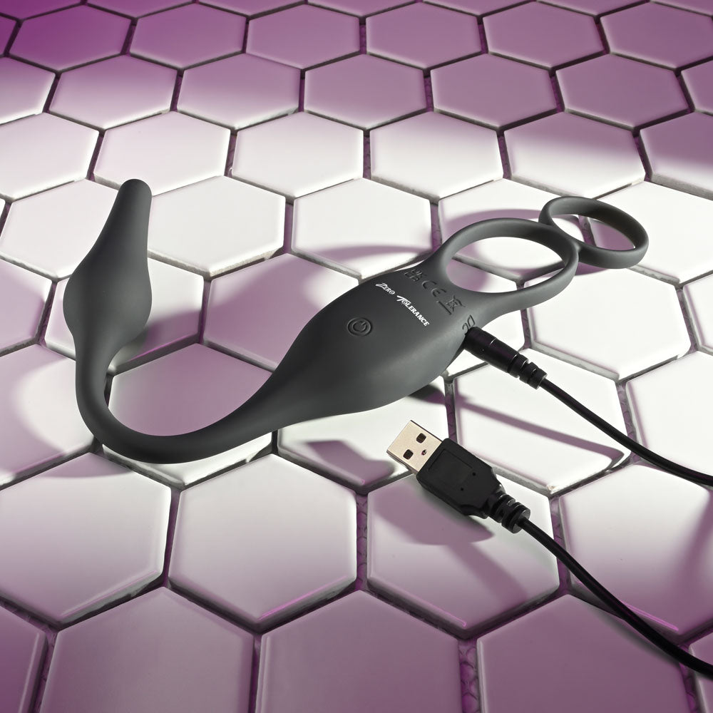 Zero Tolerance PLUG & TUG Vibrating Butt Plug and Penis Ring
