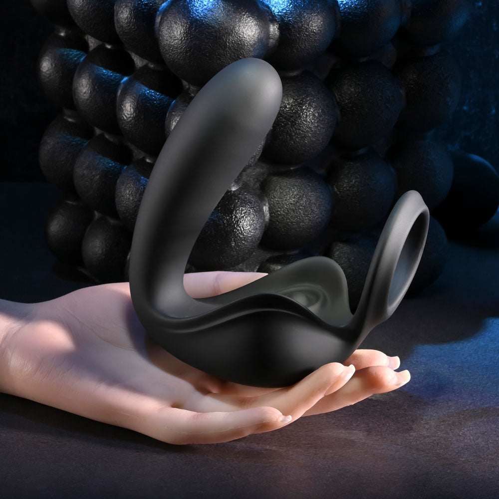Zero Tolerance BALLIN OUT Prostate Massager with Cock Ring and Wireless Remote - Black USB Rechargeable