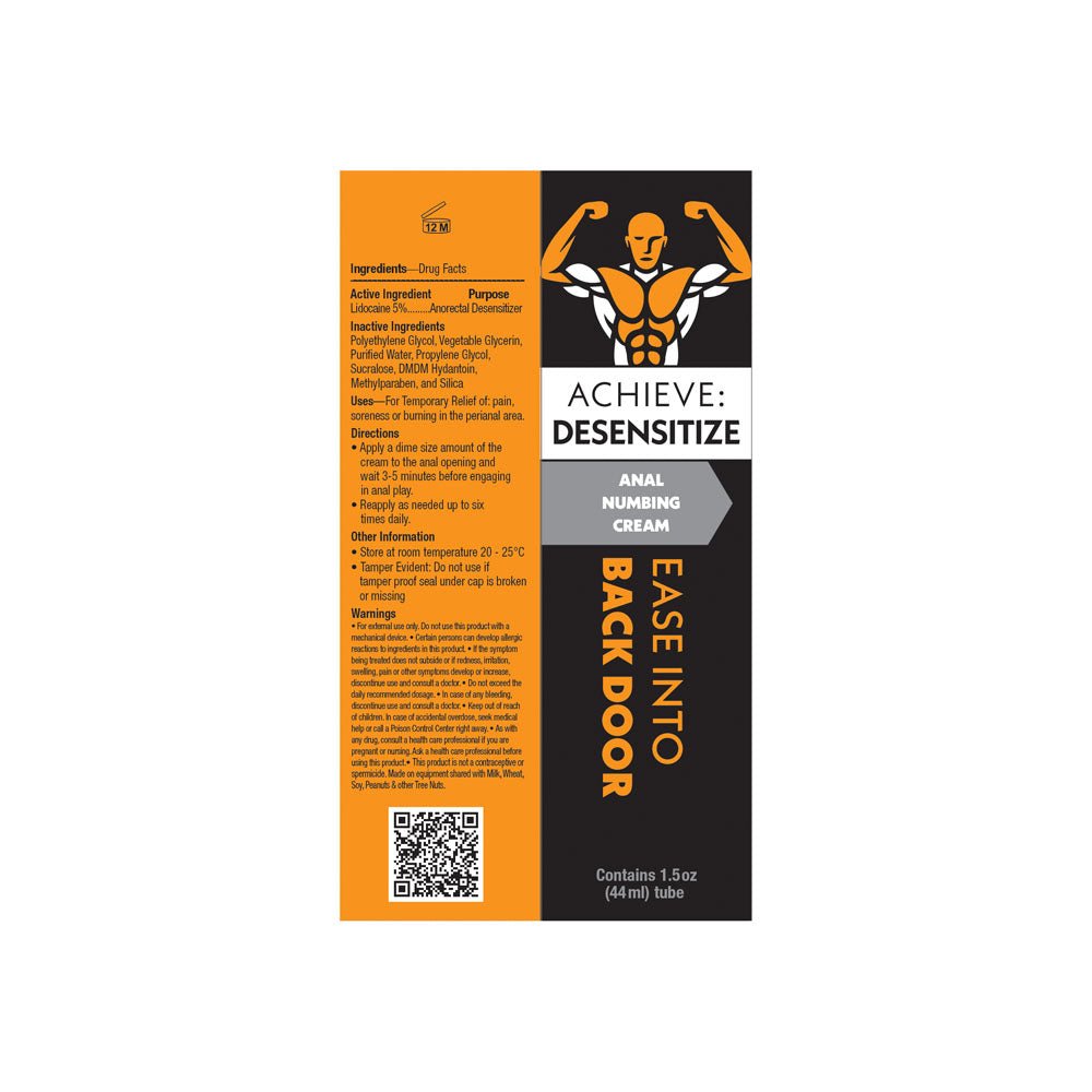 Achieve: Desensitize Anal Numbing Cream - ENHANCERS - Mr and Mrs D's