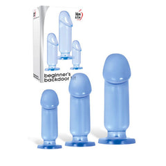 Adam & Eve Beginner's Backdoor Kit - Clear Butt Plugs - Set of 3 Sizes - Mr and Mrs D's