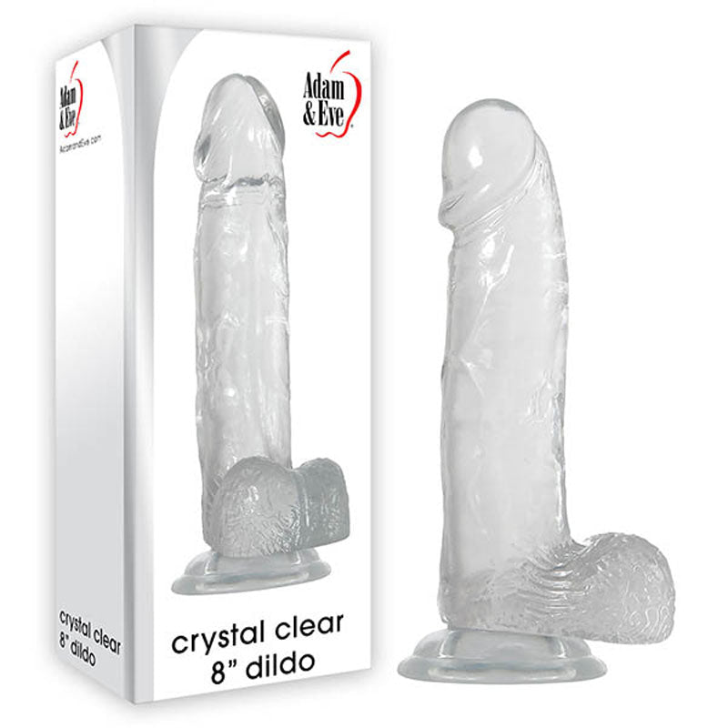 Adam & Eve Crystal Clear 8'' Dildo - DONGS - Mr and Mrs D's