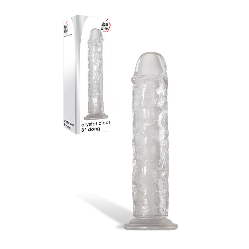 Adam & Eve Crystal Clear 8'' Dong - Clear 20.3 cm Dong - DONGS - Mr and Mrs D's