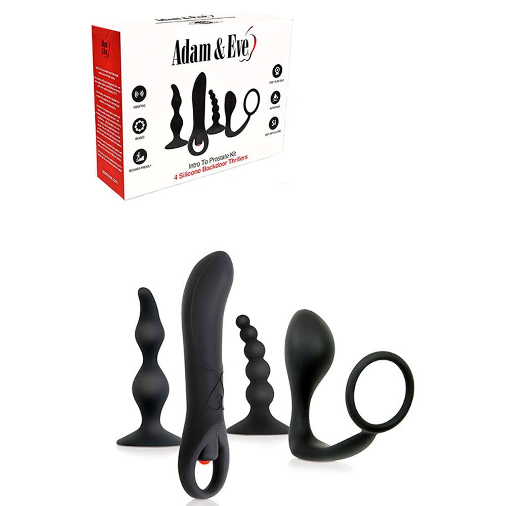 Adam & Eve INTRO TO PROSTATE KIT - 4 Piece Kit - ANAL TOYS - Mr and Mrs D's