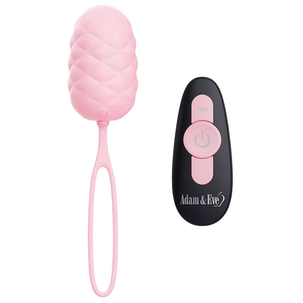 Adam & Eve PILLOW TALK EGG - Pink USB Rechargeable Vibrating Egg with Wireless Remote Control - BULLETS & EGGS - Mr and Mrs D's