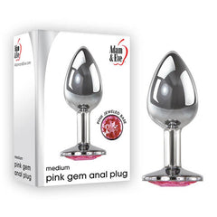 Adam & Eve Pink Gem Anal Plug - Medium - Mr and Mrs D's