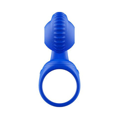 Adam & Eve ROCKIN & ROLLIN SNAIL - Blue Vibrating Couples Cock Ring Cage - COCK RINGS - Mr and Mrs D's