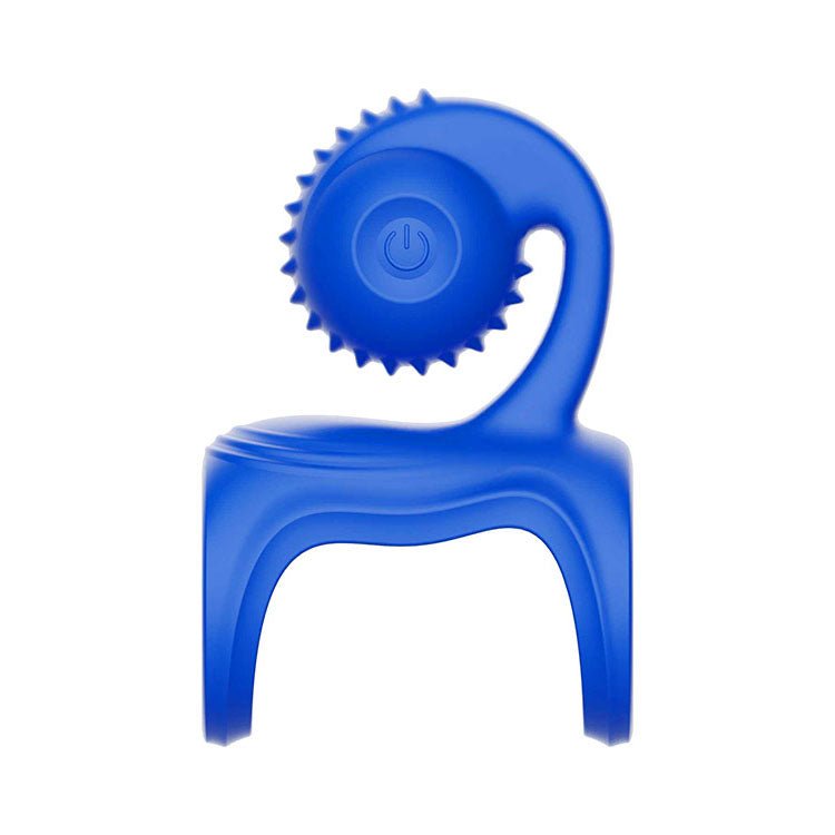 Adam & Eve ROCKIN & ROLLIN SNAIL - Blue Vibrating Couples Cock Ring Cage - COCK RINGS - Mr and Mrs D's
