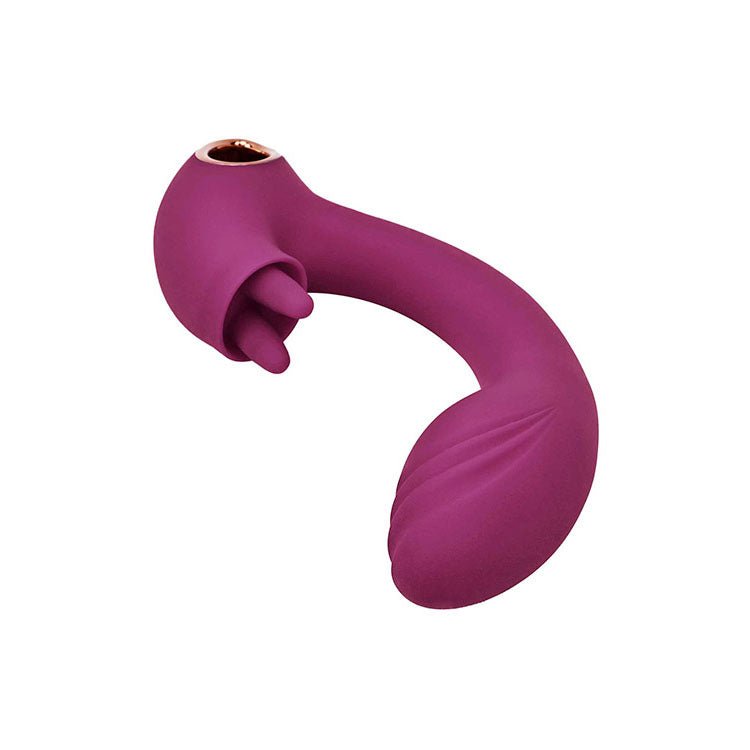 Adam & Eve ROSE GOLD CLIT TICKLER Rabbit Vibrator - Red 22 cm USB Rechargeable - VIBRATORS - Mr and Mrs D's