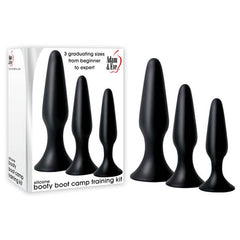 Adam & Eve Silicone Booty Boot Camp Butt Plug Training Kit - Mr and Mrs D's