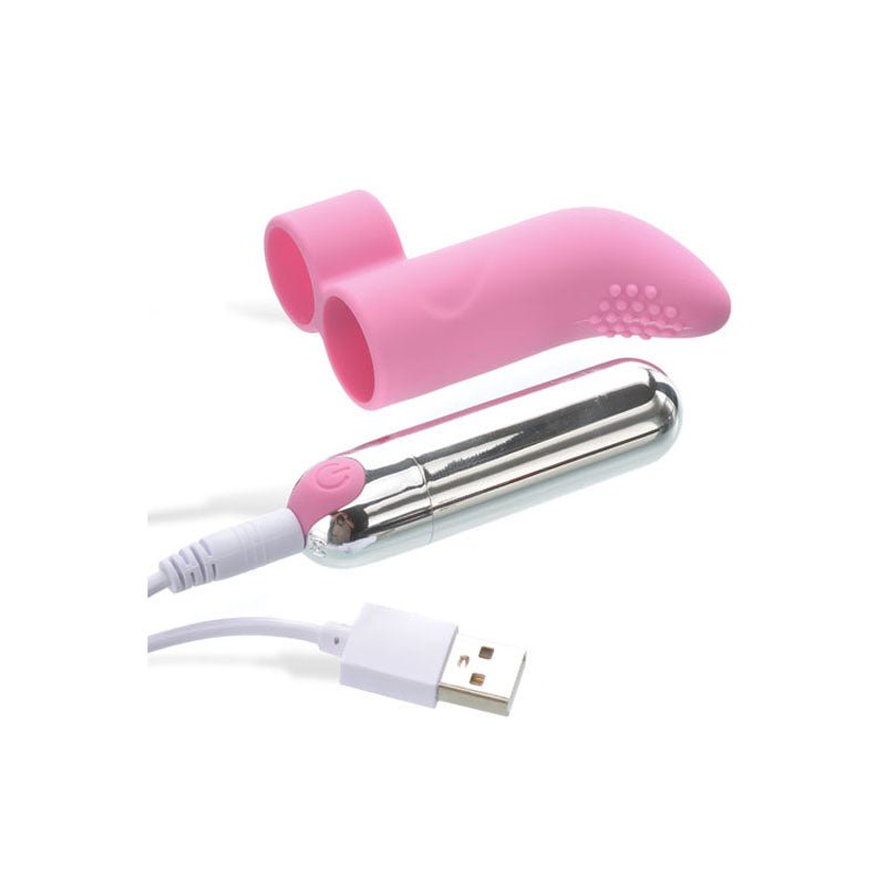Adam & Eve Silicone Rechargeable Finger Vibe - Pink USB Rechargeable Finger Stimulator - STIMULATORS - Mr and Mrs D's