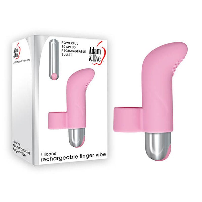 Adam & Eve Silicone Rechargeable Finger Vibe - Pink USB Rechargeable Finger Stimulator - STIMULATORS - Mr and Mrs D's
