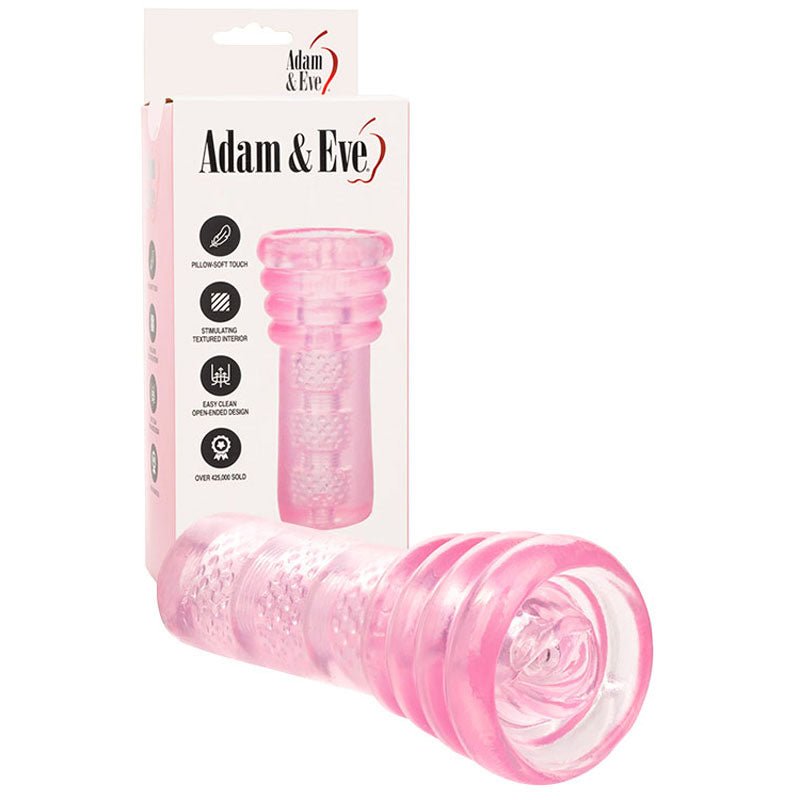 Adam & Eve SUPER HEAD HONCHO - Pink Oral Stroker Masturbator - MASTURBATORS - Mr and Mrs D's