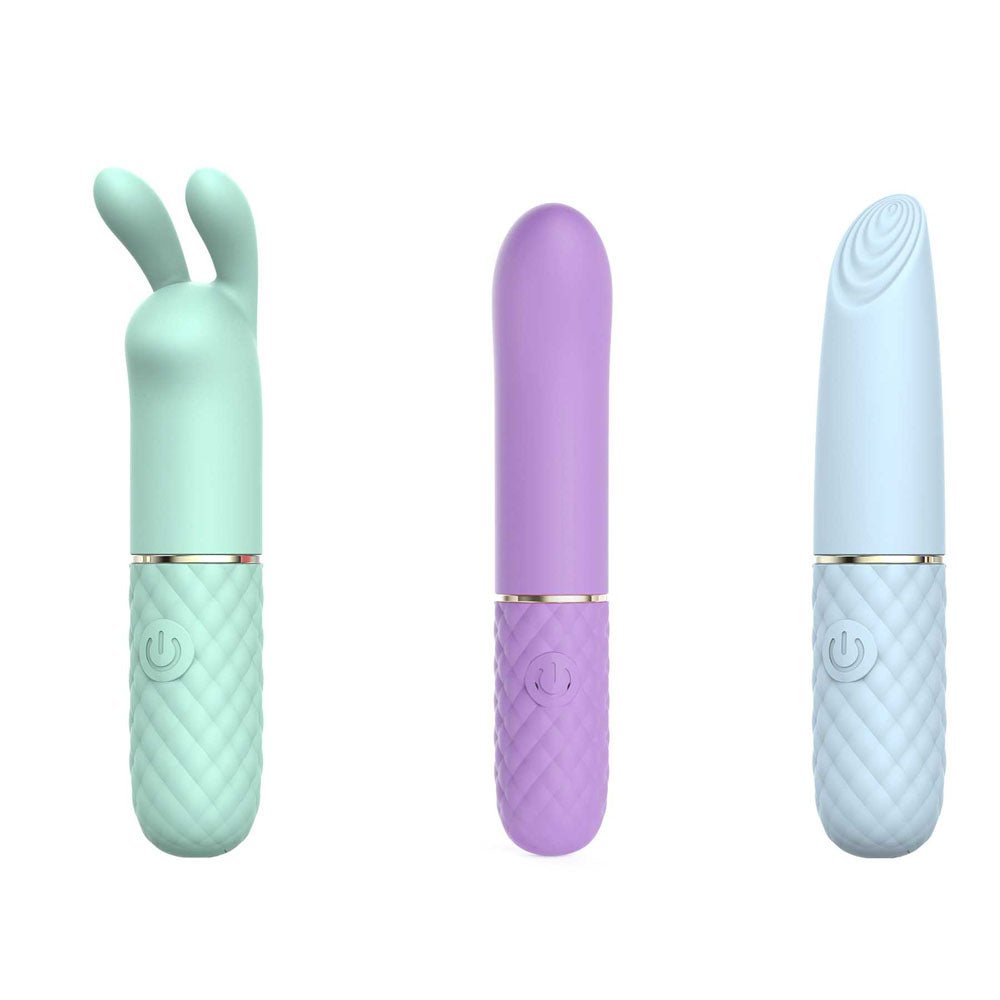 Adam & Eve TRIPLE PLEASURES VIBRATORS - Coloured - Set of 3 - VIBRATORS - Mr and Mrs D's