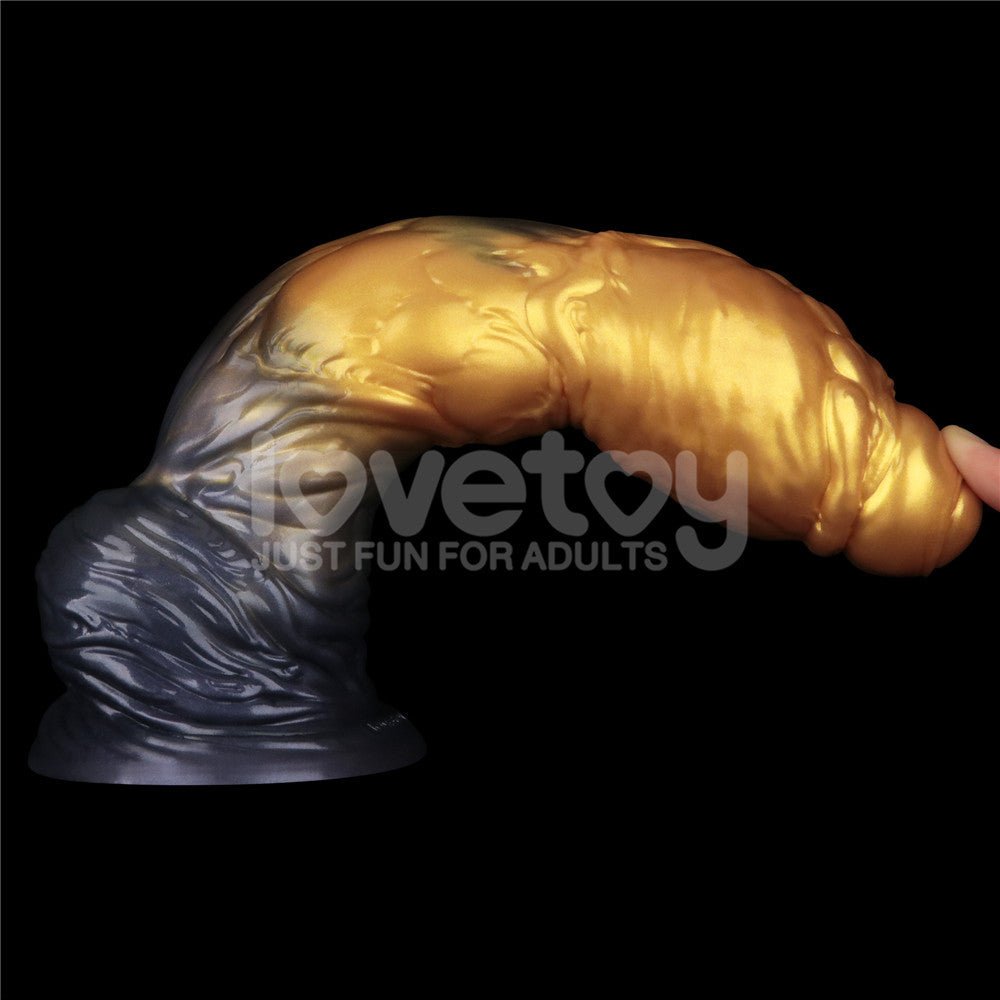 Aerosx 10 Inch Dual Density Inflatable Fantasy Dildo - Gold/Blue 33 cm - DONGS - Mr and Mrs D's