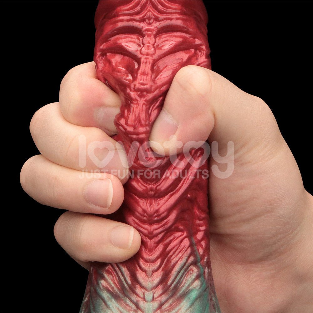 Aerosx 8 Inch Dual Density Inflatable Fantasy Dildo - Red/Green 28 cm - DONGS - Mr and Mrs D's