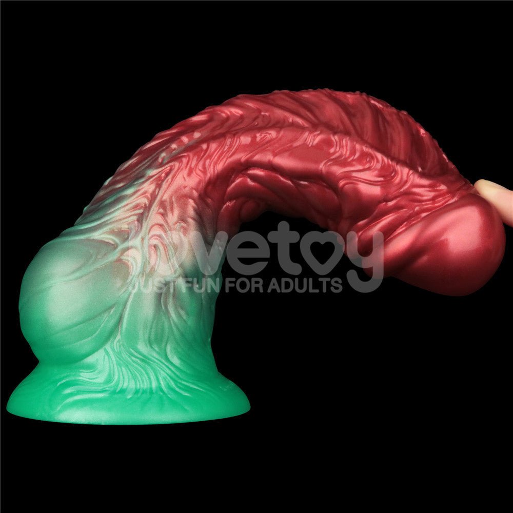 Aerosx 8 Inch Dual Density Inflatable Fantasy Dildo - Red/Green 28 cm - DONGS - Mr and Mrs D's