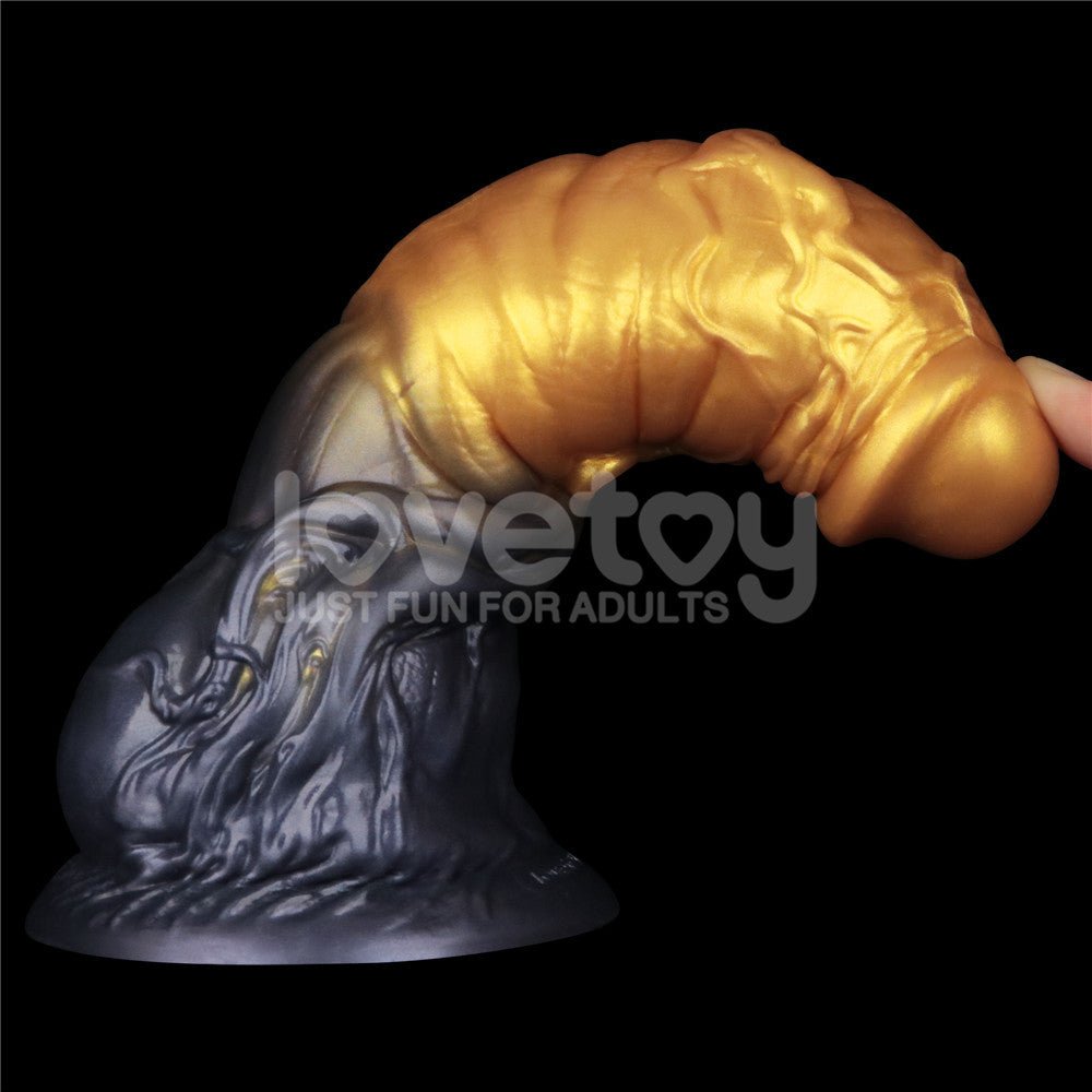 Aerosx Dual Density Inflatable Fantasy Dildo - Gold/Blue 24 cm/7.5 Inch - DONGS - Mr and Mrs D's