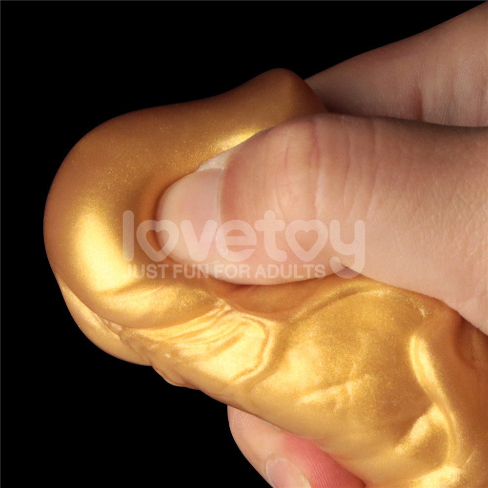 Aerosx Dual Density Inflatable Fantasy Dildo - Gold/Blue 24 cm/7.5 Inch - DONGS - Mr and Mrs D's