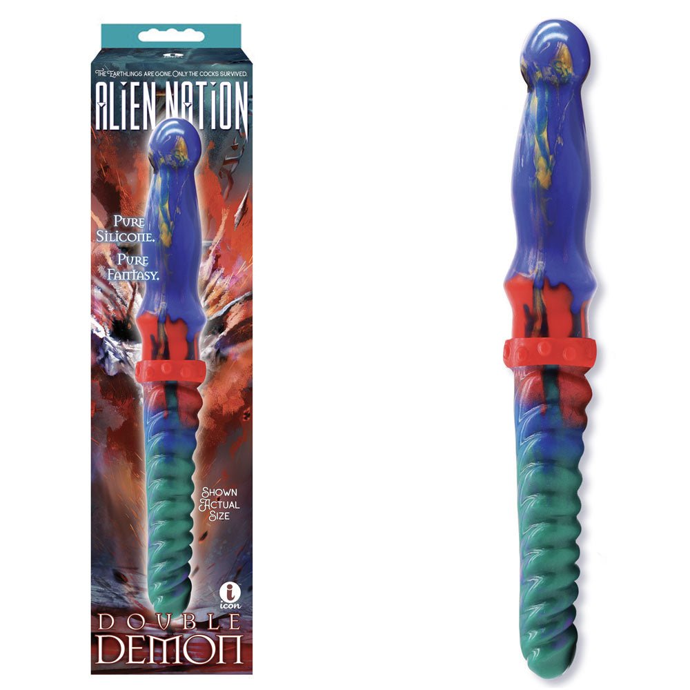 Alien Nation - Double Demon - Coloured 35 cm Fantasy Double Dildo - DONGS - Mr and Mrs D's