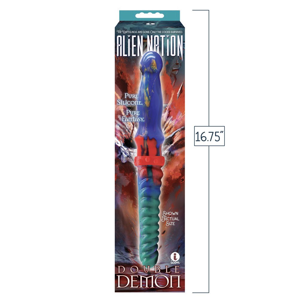 Alien Nation - Double Demon - Coloured 35 cm Fantasy Double Dildo - DONGS - Mr and Mrs D's