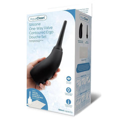 AquaClean Silicone 1 - Way Valve Contoured Ergo Douche Set - 190 ml Capacity with Free Travel Douche Included - HEALTH CARE - Mr and Mrs D's