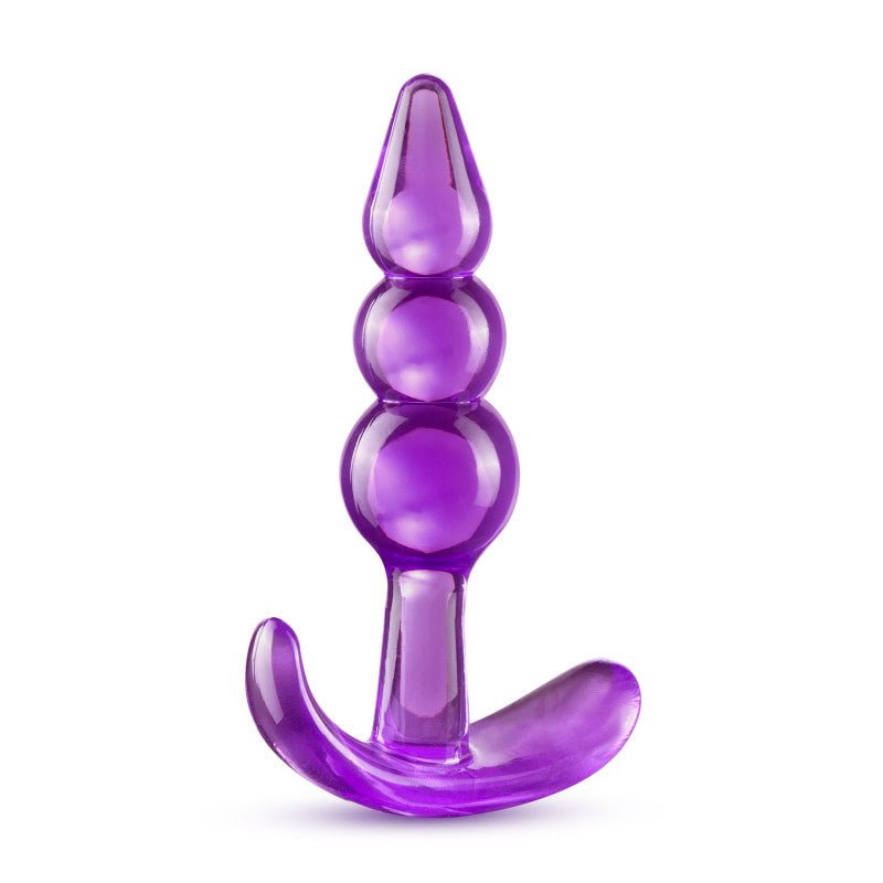 B Yours Triple Bead Anal Plug - Purple 9.5 cm Butt Plug - ANAL TOYS - Mr and Mrs D's