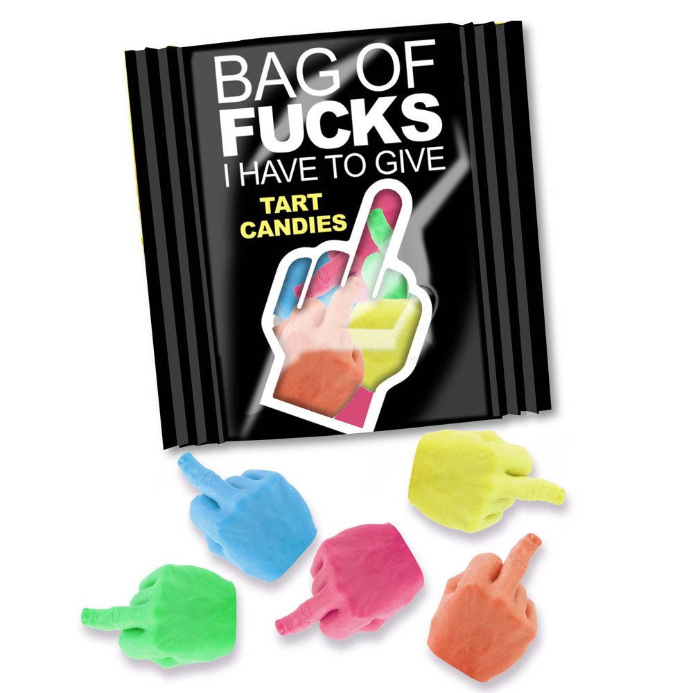 Bag Of Fucks I Have To Give - Display - Fruit Flavoured Lollies - Counter Display of 100 Mini Packs - Mr and Mrs D's