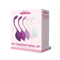 Bodywand Squeeze 5pc Teardrop Kegel Set - Weighted Kegel Set - 5 Piece Kit - Mr and Mrs D's