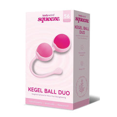 Bodywand Squeeze Kegel Ball Duo - Pink Weighted Kegel Balls - Mr and Mrs D's