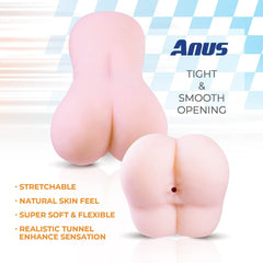 Bulky Sip - Flesh Mini Doggy - Style Stroker - MASTURBATORS - Mr and Mrs D's