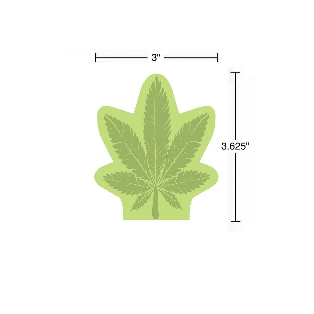 Cannabis Leaf Sticky Notes - Novelty Sticky Notes - 100 Pack - Mr and Mrs D's