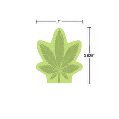 Cannabis Leaf Sticky Notes - Novelty Sticky Notes - 100 Pack - Mr and Mrs D's