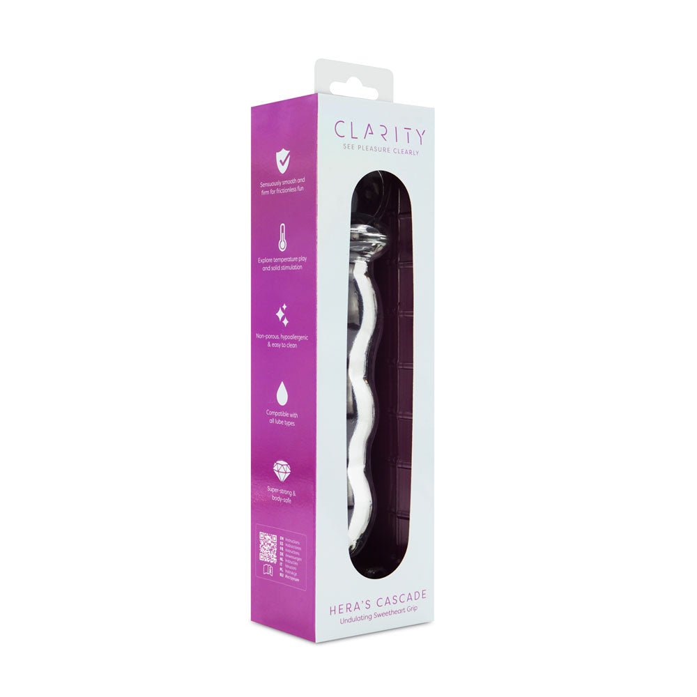 Clarity - Hera's Cascade - Clear 15 cm Glass Dildo - GLASS TOYS - Mr and Mrs D's