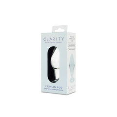 Clarity - Utopian Bud - Clear 8.9 cm Glass Butt Plug - GLASS TOYS - Mr and Mrs D's