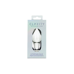 Clarity - Utopian Bud - Clear 8.9 cm Glass Butt Plug - GLASS TOYS - Mr and Mrs D's