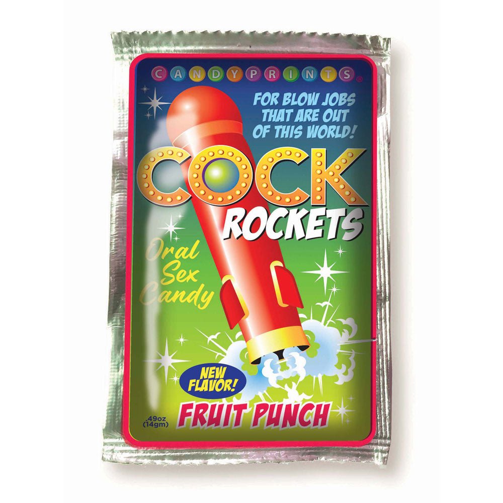 Cock Rockets - Fruit Punch - Fruit Punch Flavoured Oral Sex Candy - 15 grams - NOVELTIES - Mr and Mrs D's