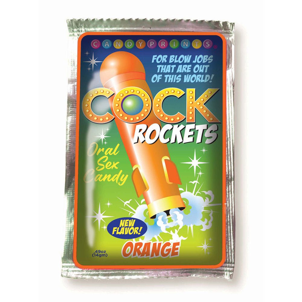 Cock Rockets - Orange - Orange Flavoured Oral Sex Candy - 15 grams - Mr and Mrs D's