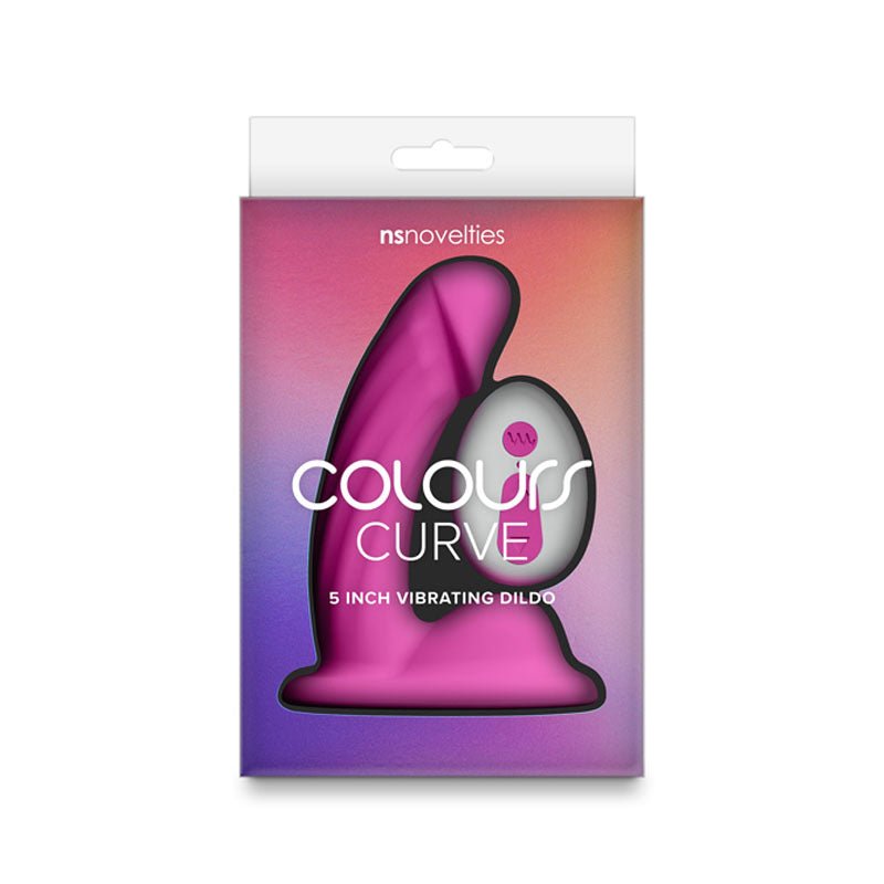 Colours Curve - Vibrating 5'' Dildo - Pink - Pink 12.6 cm USB Rechargeable Vibrating Dildo with Wireless Remote - DONGS - Mr and Mrs D's