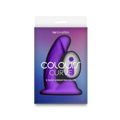 Colours Curve - Vibrating 5'' Dildo - Purple - Purple 12.6 cm USB Rechargeable Vibrating Dildo with Wireless Remote - DONGS - Mr and Mrs D's