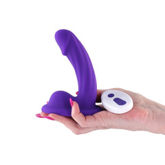 Colours Curve - Vibrating 5'' Dildo - Purple - Purple 12.6 cm USB Rechargeable Vibrating Dildo with Wireless Remote - DONGS - Mr and Mrs D's