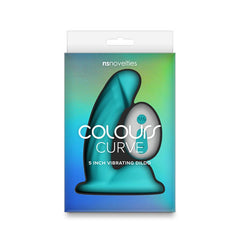 Colours Curve - Vibrating 5'' Dildo - Teal - Teal 12.6 cm USB Rechargeable Vibrating Dildo with Wireless Remote - DONGS - Mr and Mrs D's
