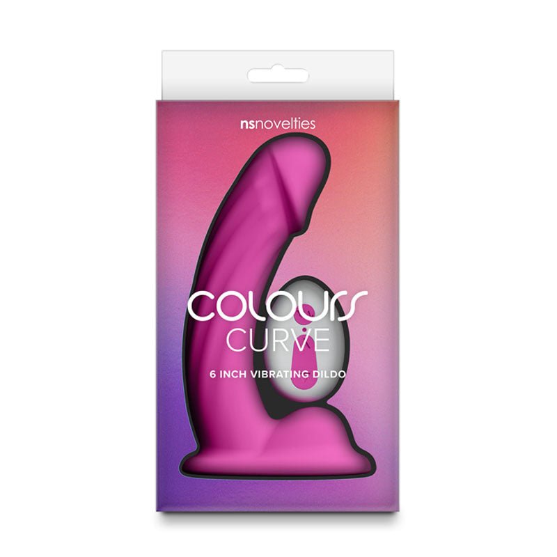 Colours Curve - Vibrating 6'' Dildo - Pink - Pink 16.4 cm USB Rechargeable Vibrating Dildo with Wireless Remote - DONGS - Mr and Mrs D's