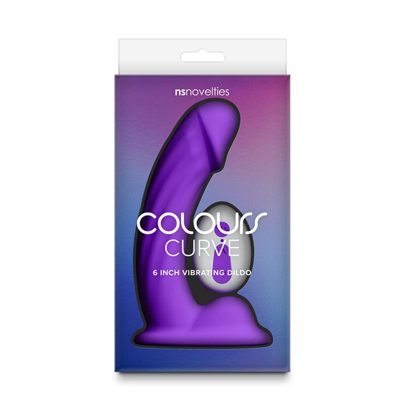Colours Curve - Vibrating 6'' Dildo - Purple - Purple 16.4 cm USB Rechargeable Vibrating Dildo with Wireless Remote - DONGS - Mr and Mrs D's