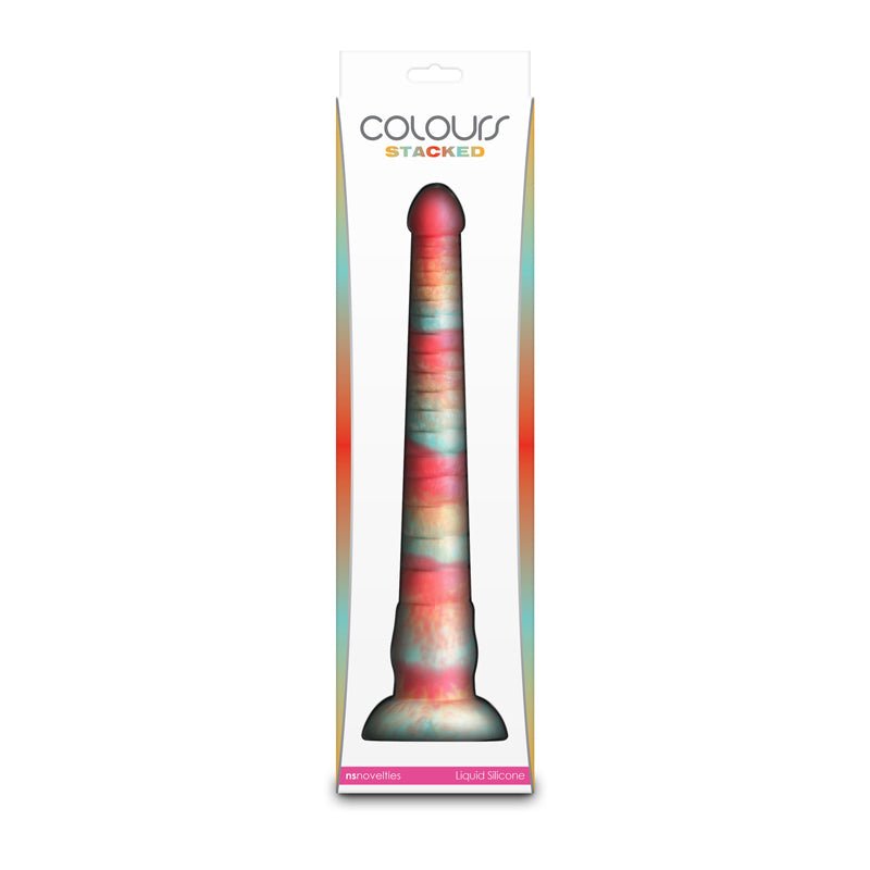 Colours Stacked - 12'' Dildo - Red/Gold - Red/Gold 30.6 cm Fantasy Dildo - DONGS - Mr and Mrs D's