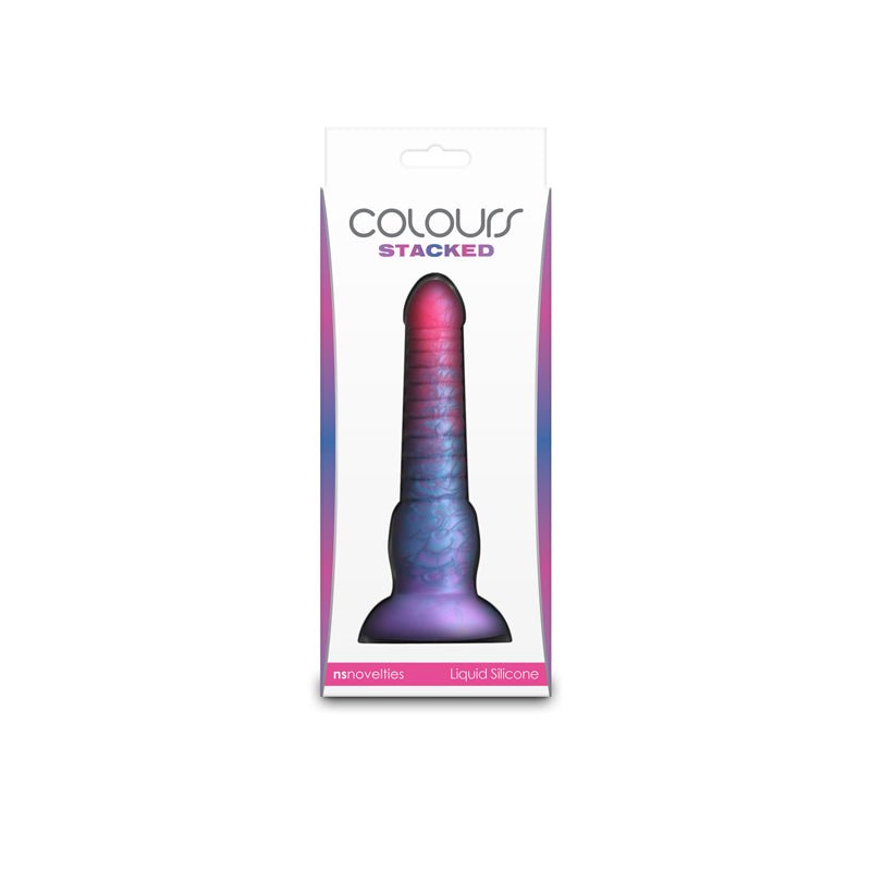Colours Stacked - 6'' Dildo - Pink/Blue - Pink/Blue 16 cm Fantasy Dildo - DONGS - Mr and Mrs D's