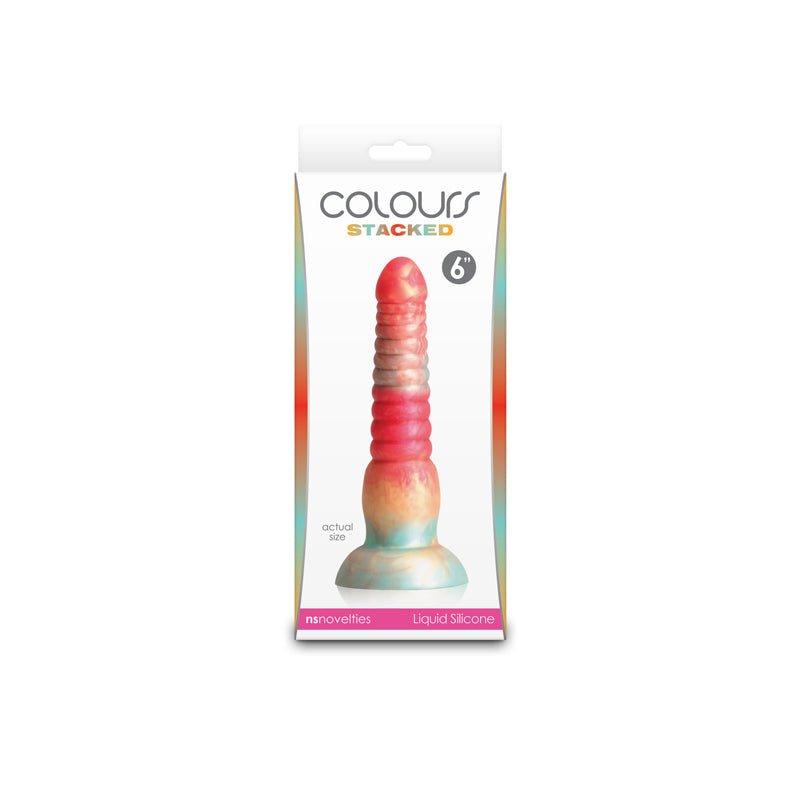 Colours Stacked - 6'' Dildo - Red/Gold - Red/Gold 16 cm Fantasy Dildo - DONGS - Mr and Mrs D's